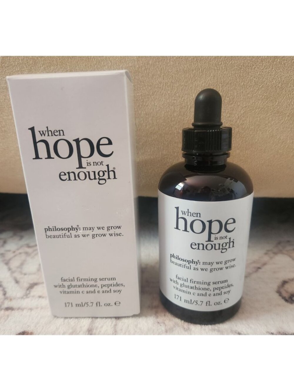 Philosophy NIB When Hope Is Not Enough Firming Facial Serum 5.7oz Jumbo Size